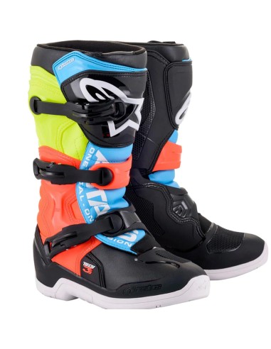 STIVALE CROSS TECH 3S YOUTH BLACK YELLOW FLUO RED