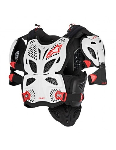 PETTORINA A-10 FULL CHEST WHT/BLK/RED