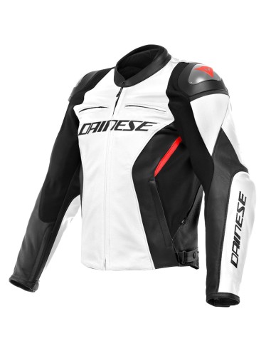GIACCA RACING 4 LEATHER WHITE/BLACK